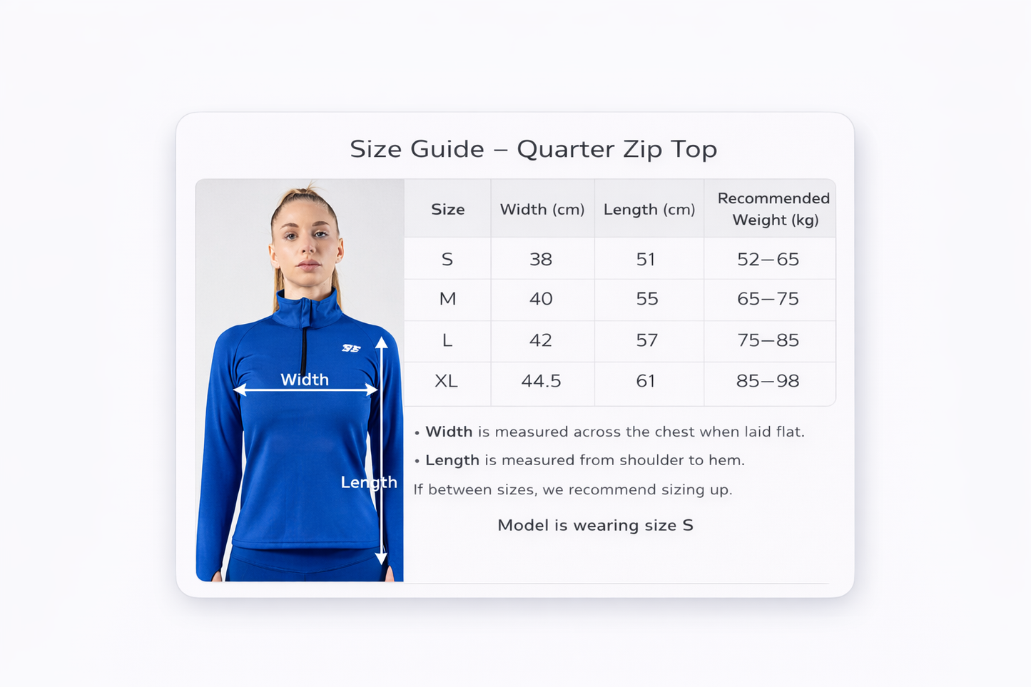 Royal Blue Quarter Zip Top