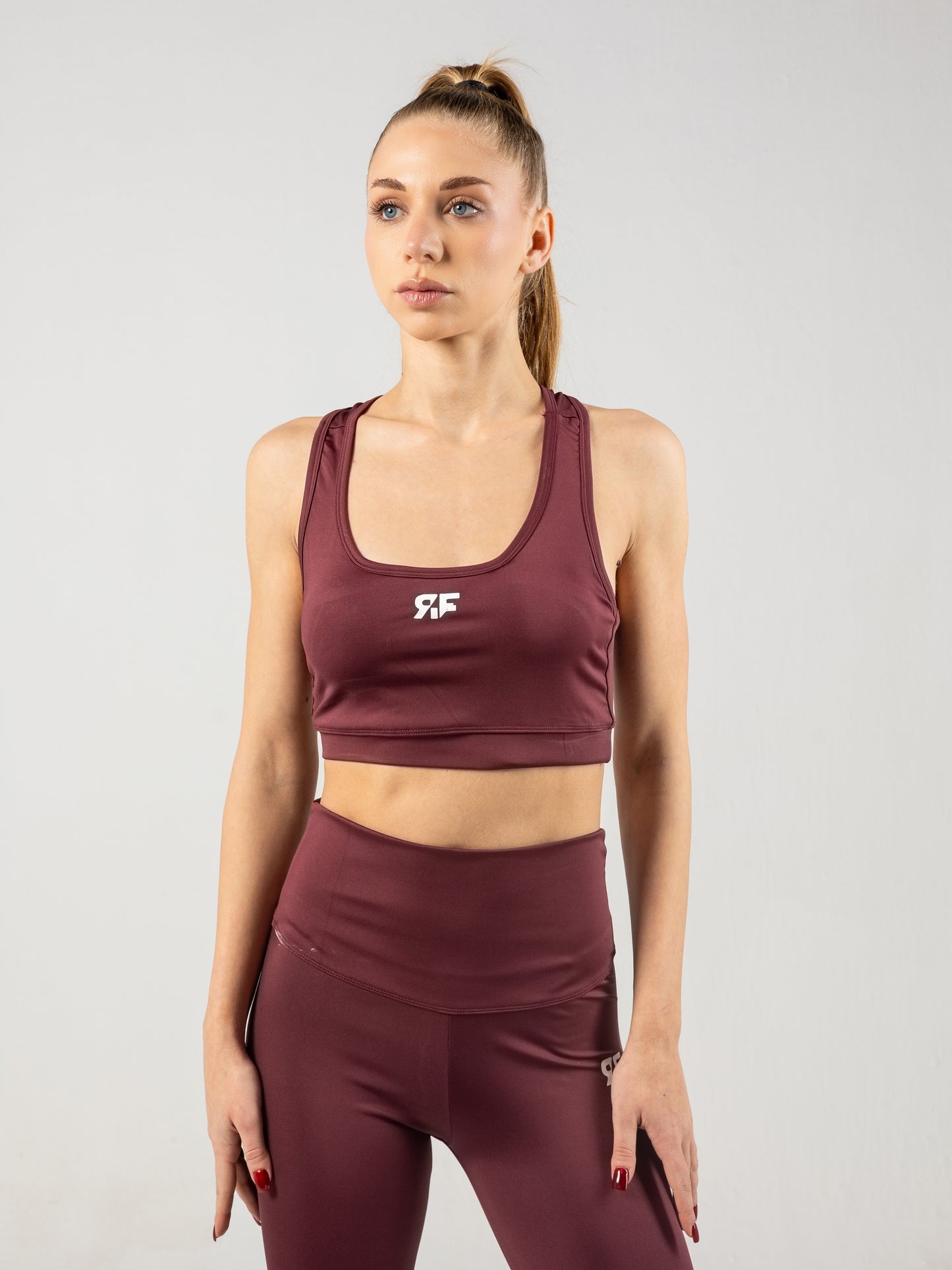 Burgundy Essential Sports Bra