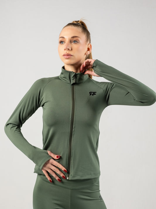 Olive Green Full Zip Jacket