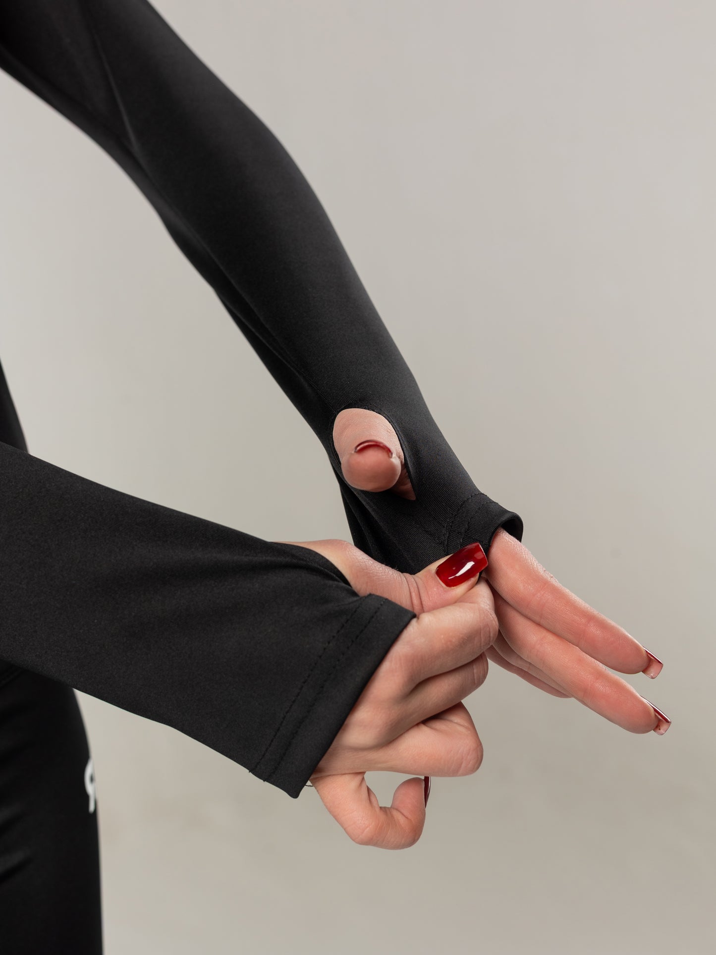 Black Quarter Zip Top