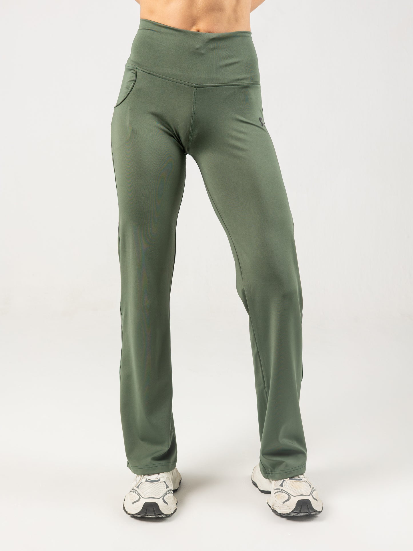 Olive Green Flare Yoga Leggings