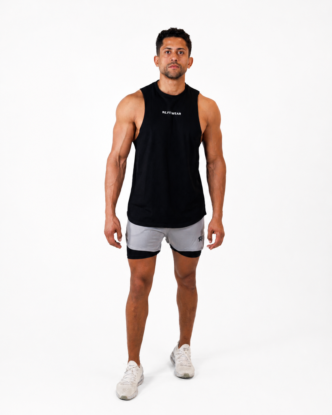 Men Essentials Cotton Black Tank Top