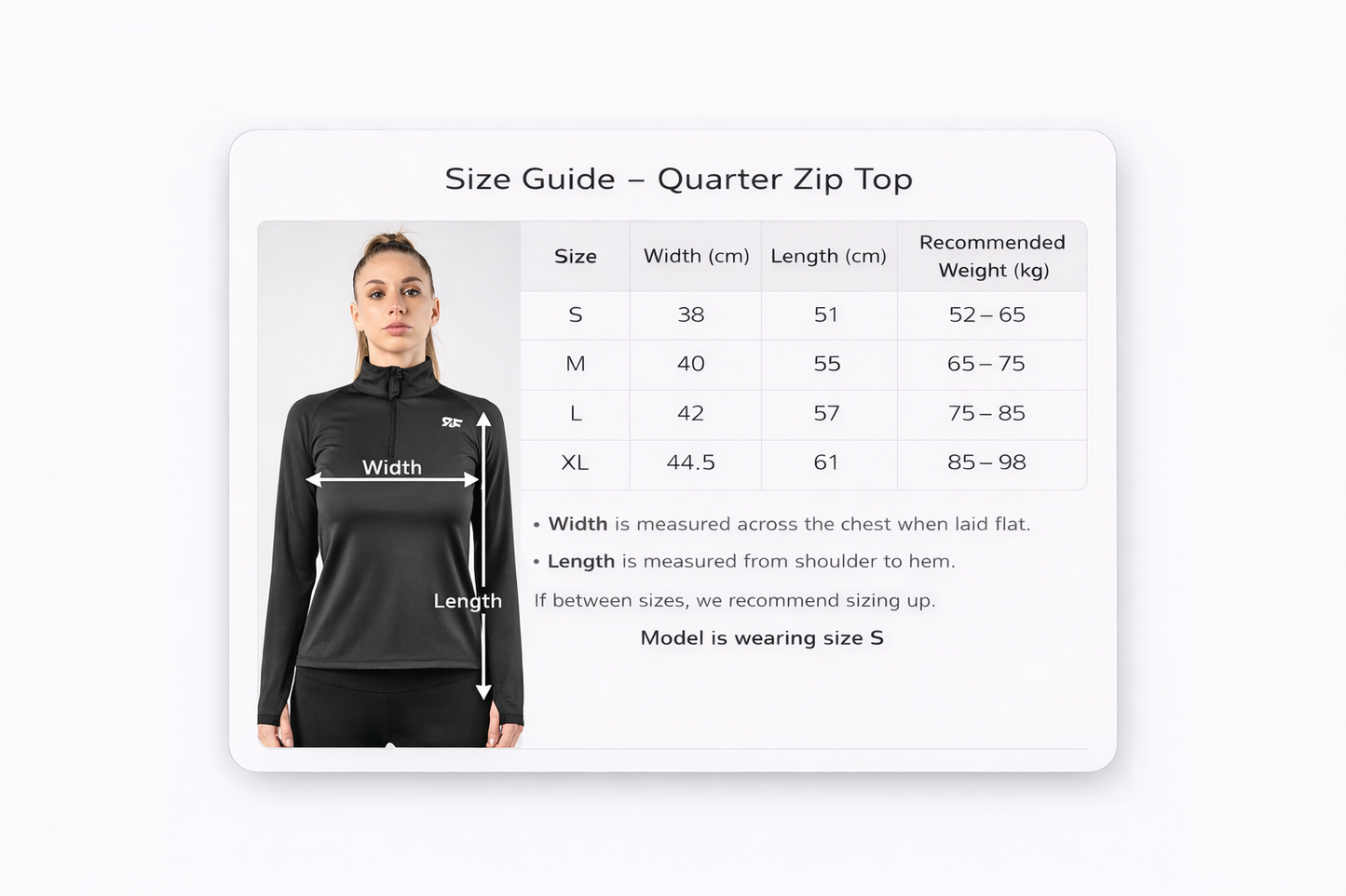 Black Quarter Zip Top