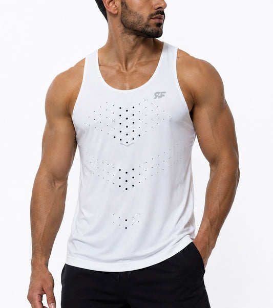White Ultra-lightweight performance fabric Precision laser-cut narrow ventilation holes