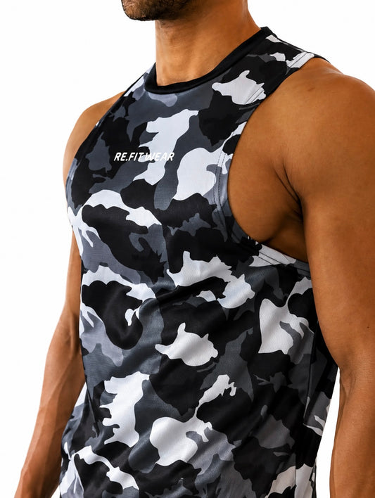 Men Essentials Camo Tank Top