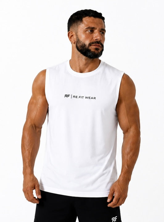White Essential cotton Tank Top