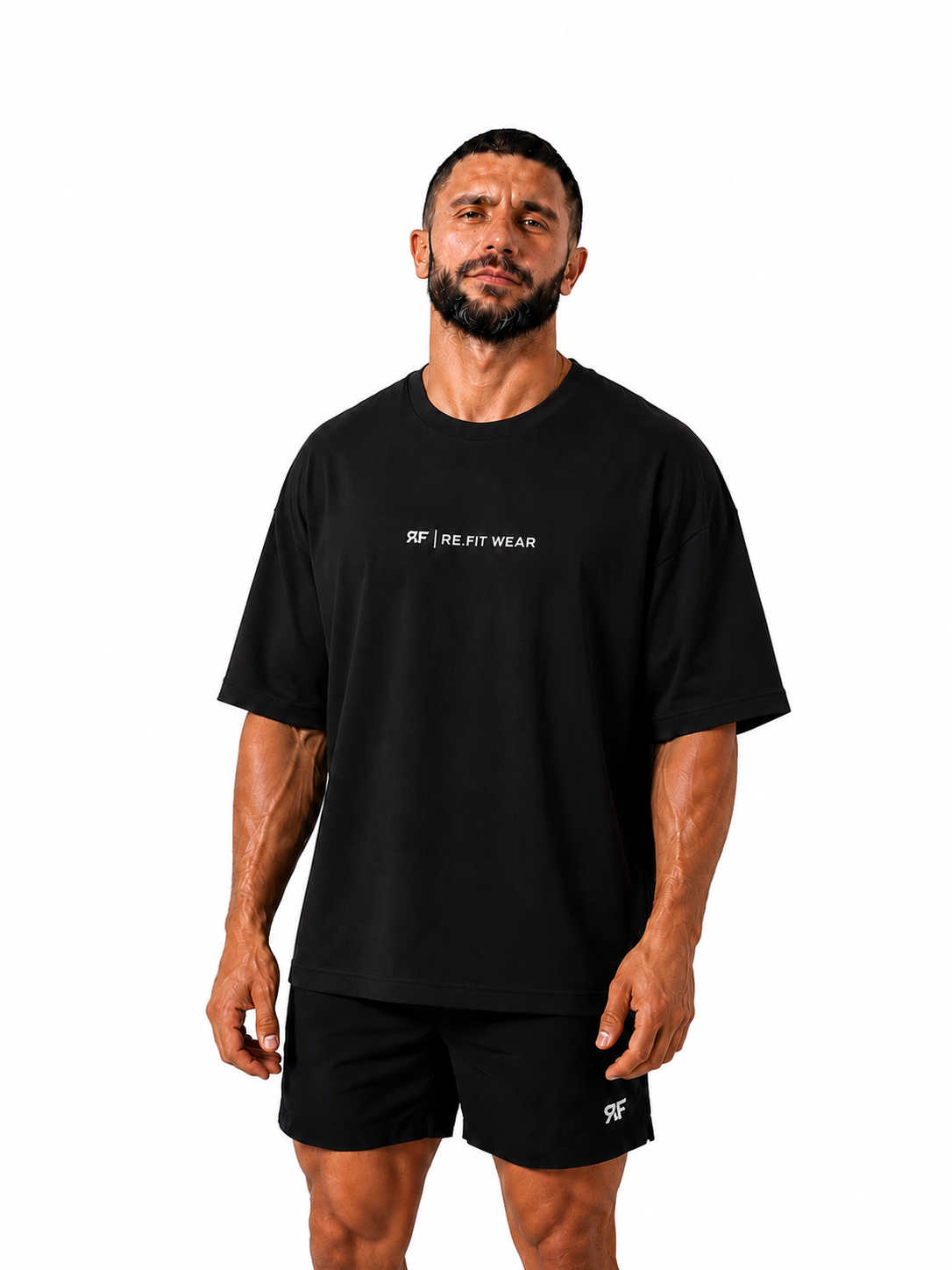 Black oversized Essential cotton Training Tee