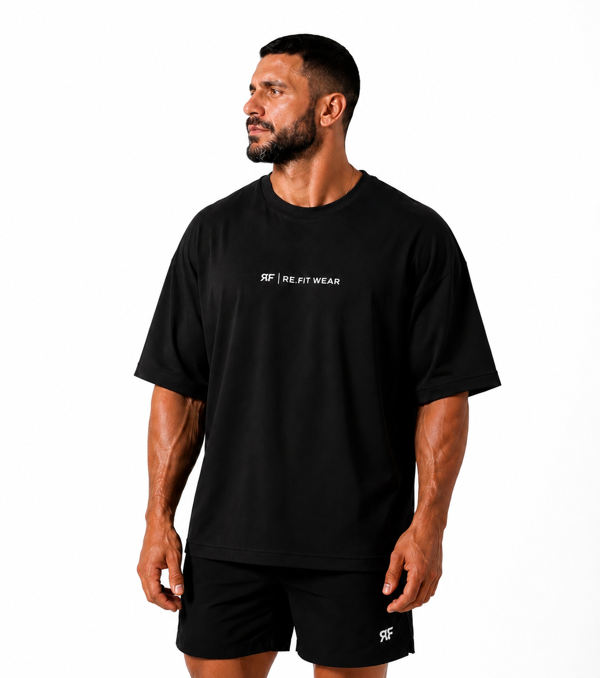 Black oversized Essential cotton Training Tee