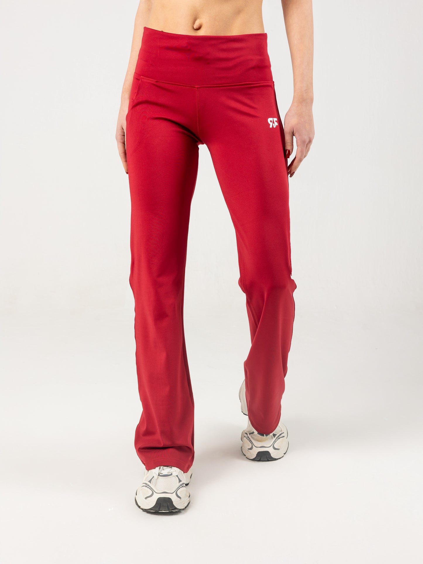 Wine Red Flare Yoga Leggings