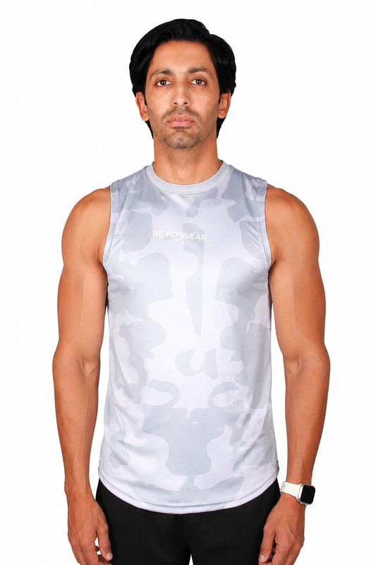Men Essentials Cloud Grey Tank Top